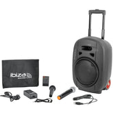Ibiza Sound PORT8UHF-MKII-TWS 8" 400W Bluetooth Portable PA Speaker System